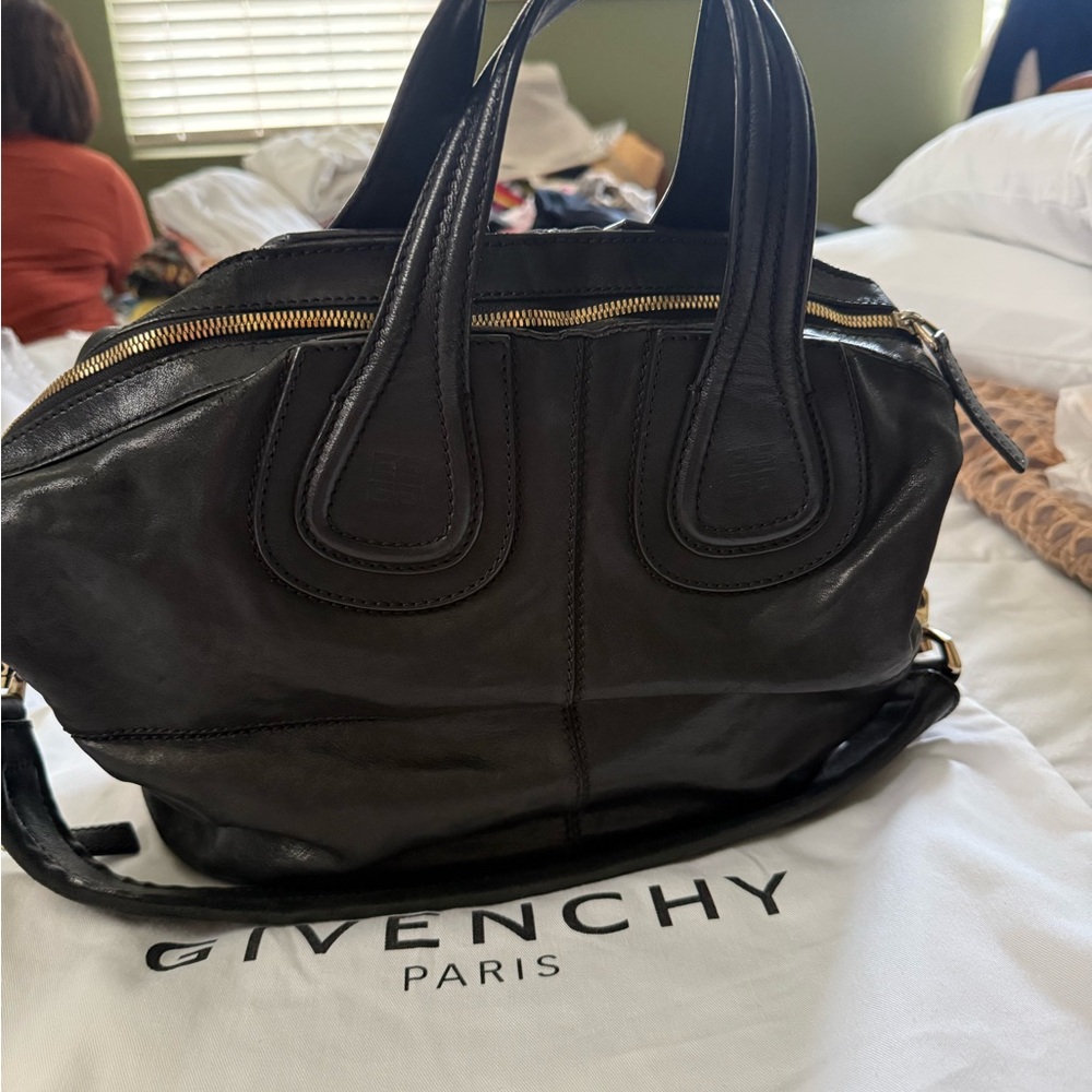Givenchy Black Hobo Bag with Smooth Material and Structured Shape
